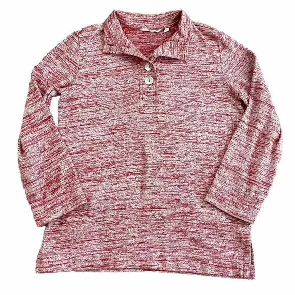 Soft Surroundings Touchable Tunic Pullover Button Sweater Red Size XS - Picture 2 of 10